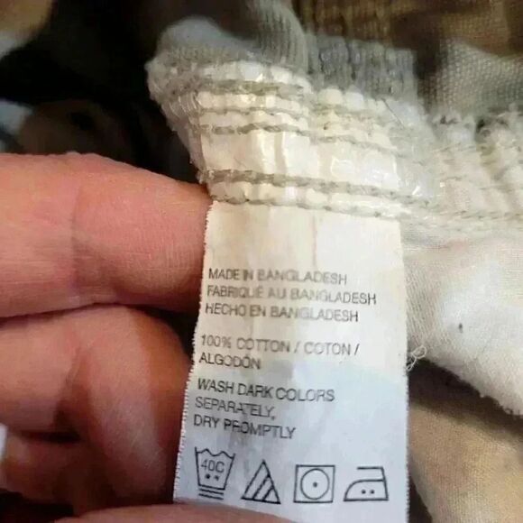 GH Bass Men's Ivory Cotton Zip Close Pockets Flat Front Shorts - Picture 12 of 12